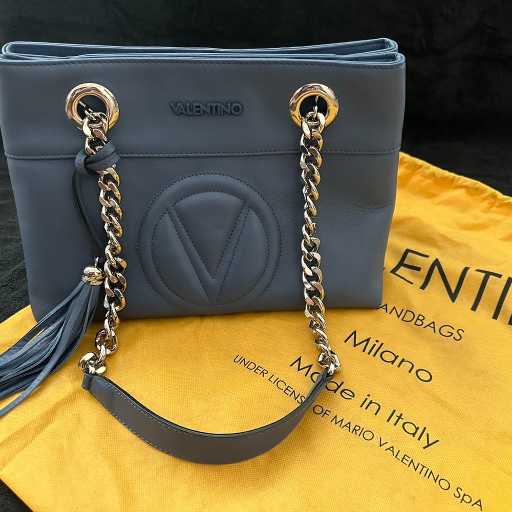 Valentino Blue Letaher Purse